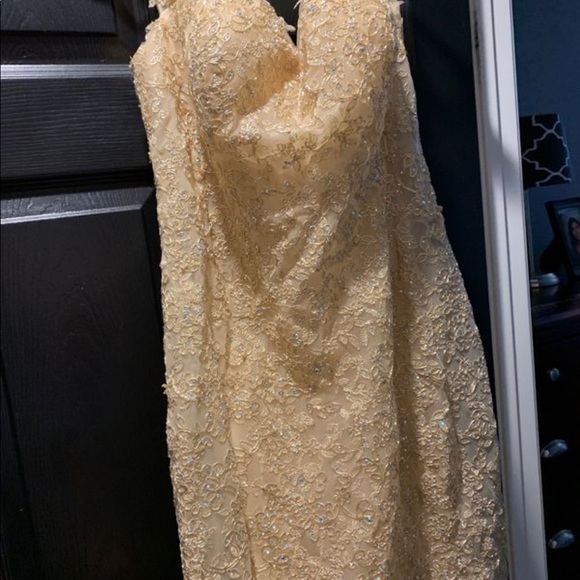 Gold Mermaid Style Gown - Picture 3 of 3